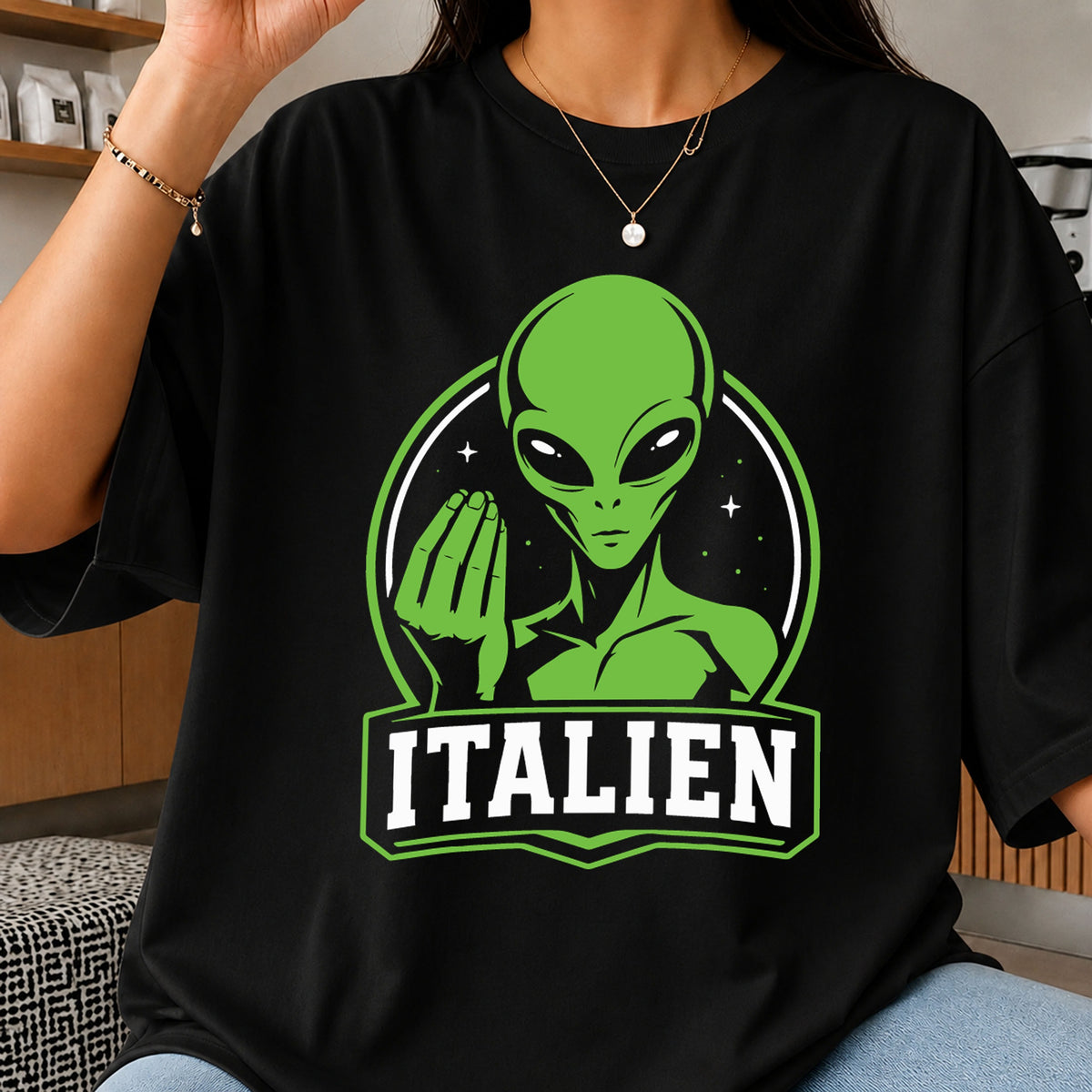 Italien Funny Italian Alien SVG, Cricut Vinyl Cut File Print