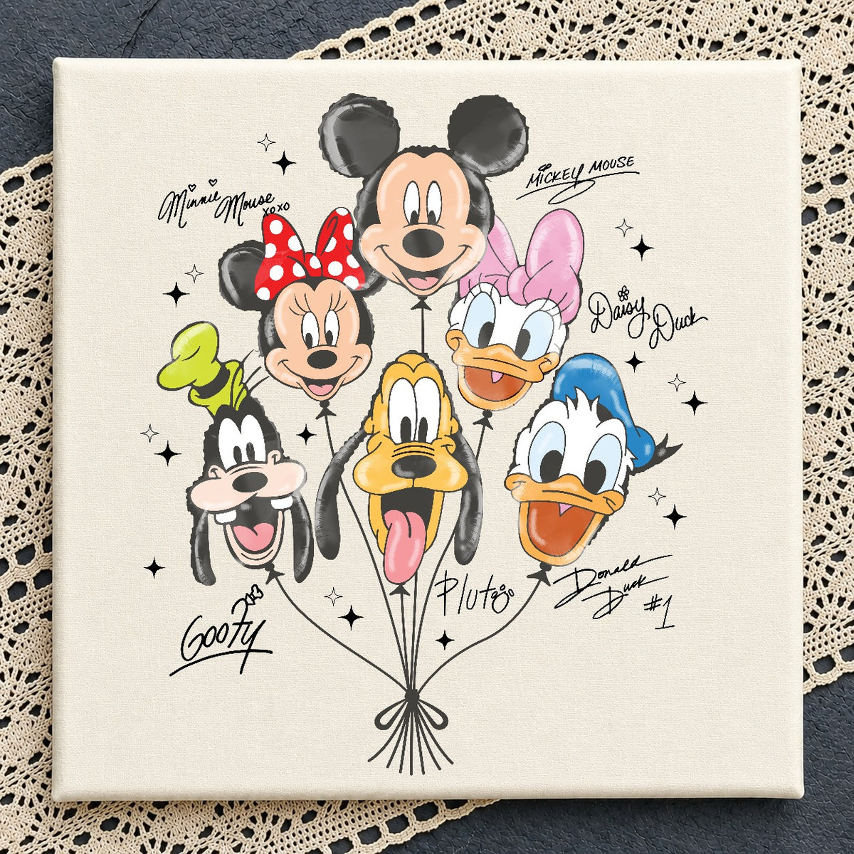 Mickey & Friends Balloon Bouquet PNG | SvgBundleHub