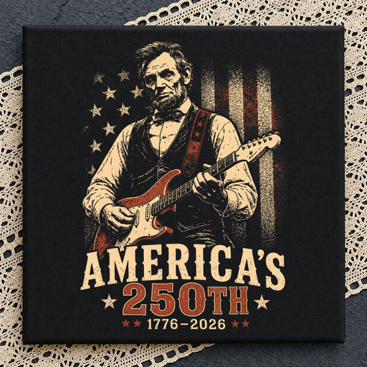 America's 250th Anniversary PNG, Lincoln Guitar, 4th Of July PNG