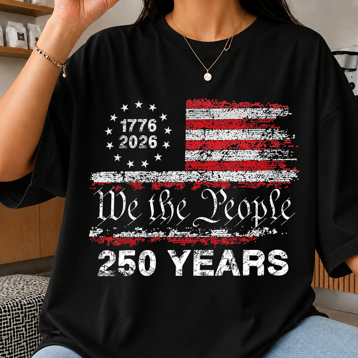 We The People 250 Years American Flag 1776 2026 PNG