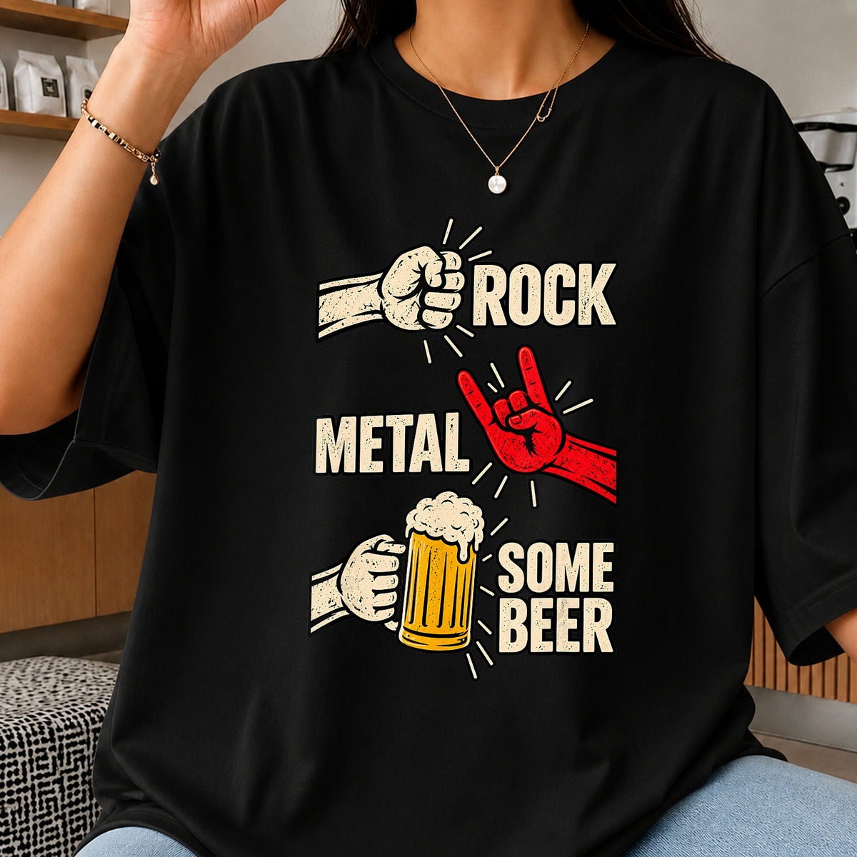 Rock Metal Some Beer Fist Hand Sign Music PNG