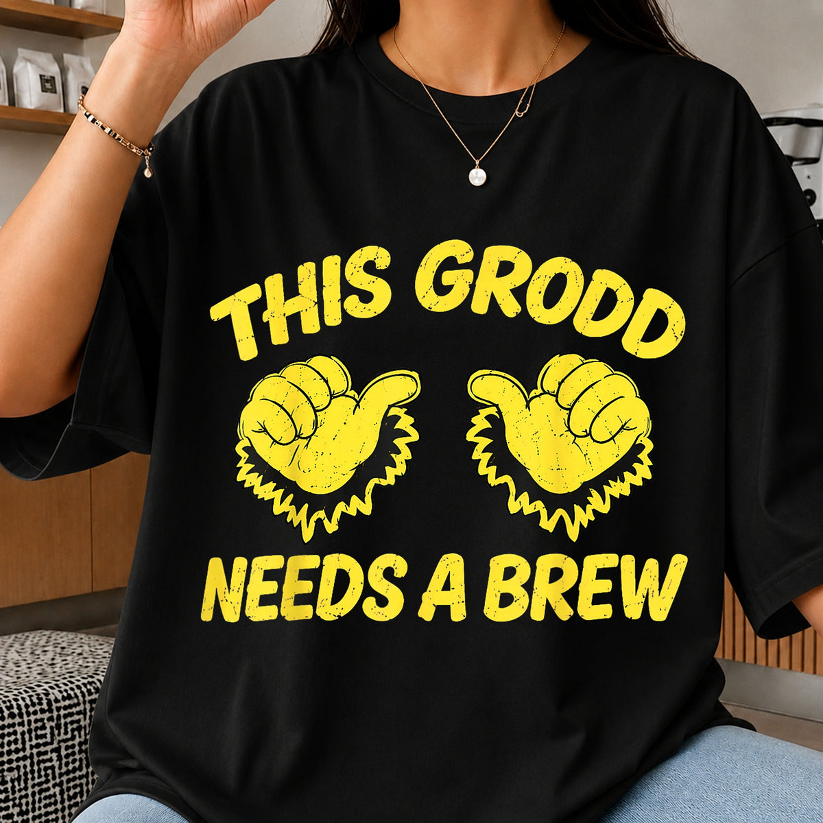 This Grodd Needs A Brew Funny Beer Drinking PNG