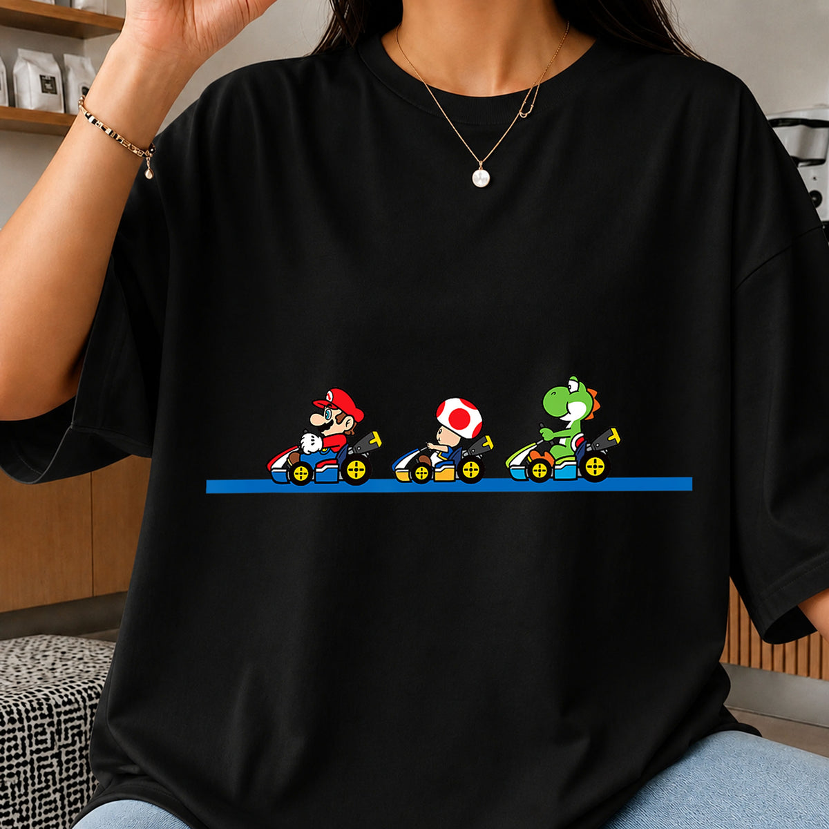 Mario Kart Racing Characters Toad Yoshi Clipart PNG