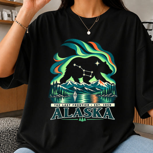 Alaska Bear Aurora Borealis Northern Lights Clipart PNG