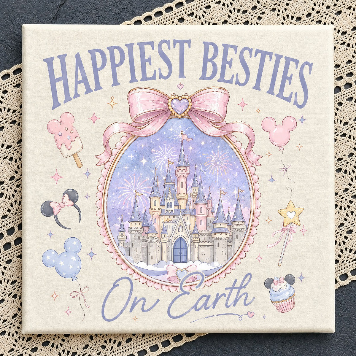 Happiest Besties On Earth Castle PNG | SvgBundleHub