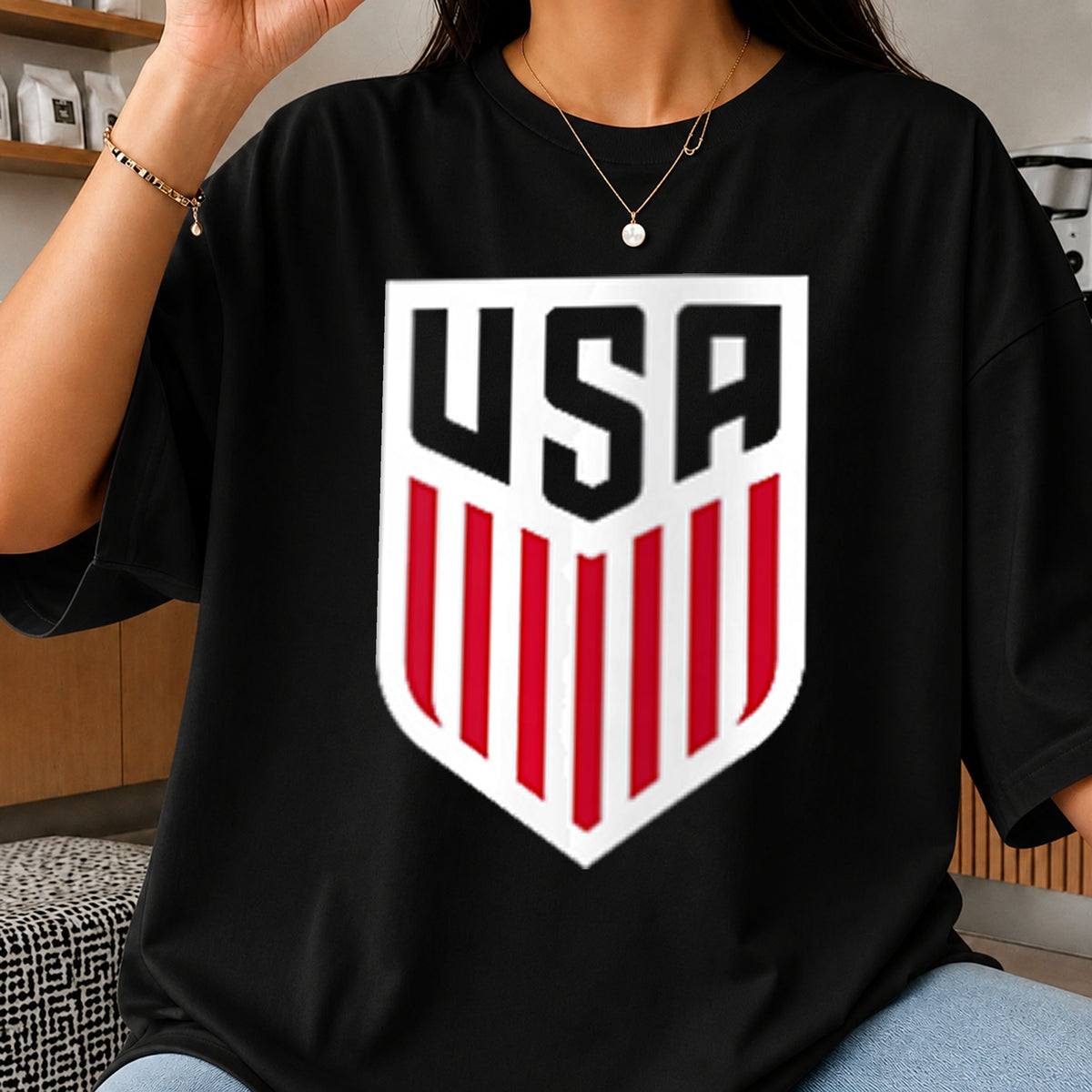 USA Soccer Crest Shield American Flag Patriotic PNG