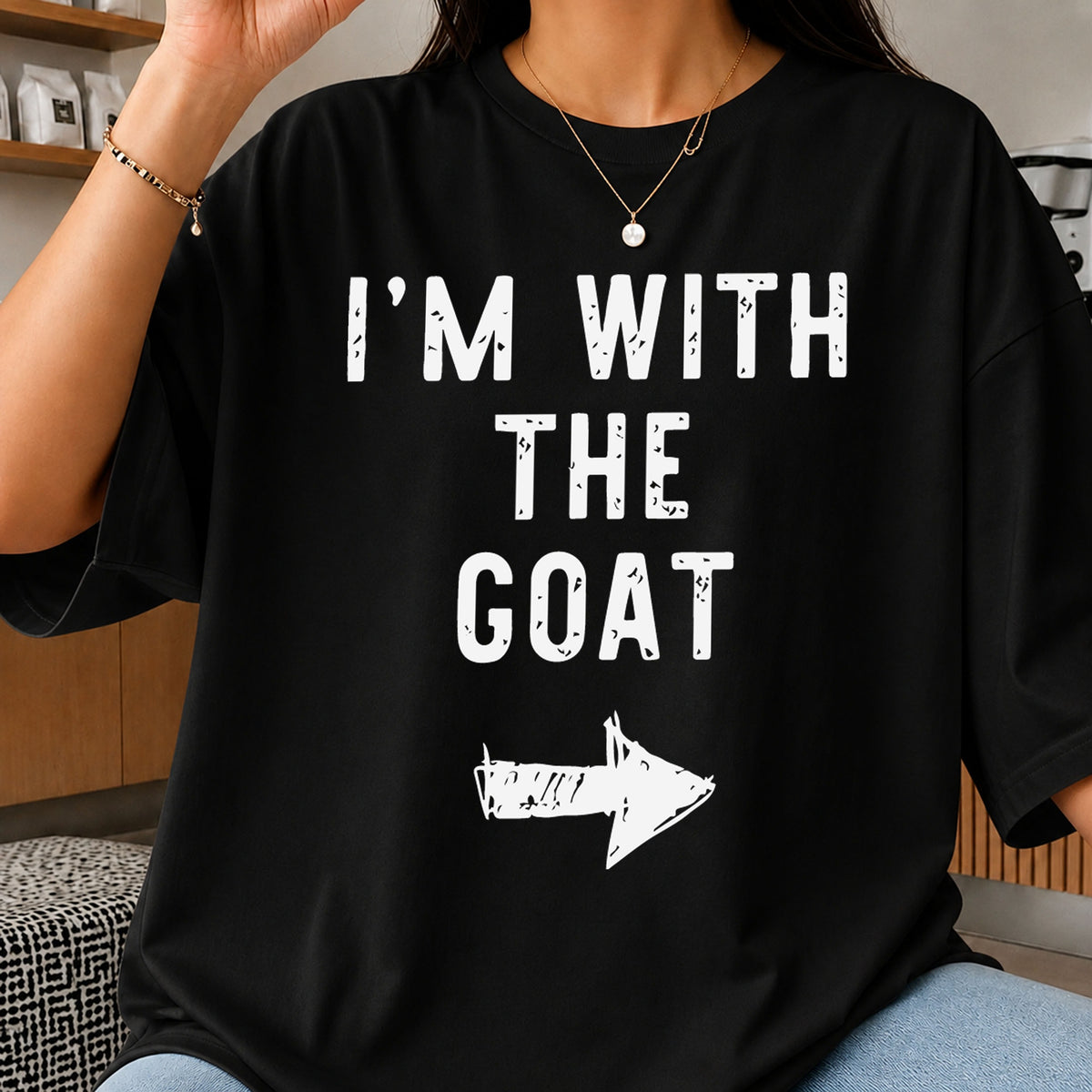 I'm With The Goat SVG, Funny Sports Cricut Cut File