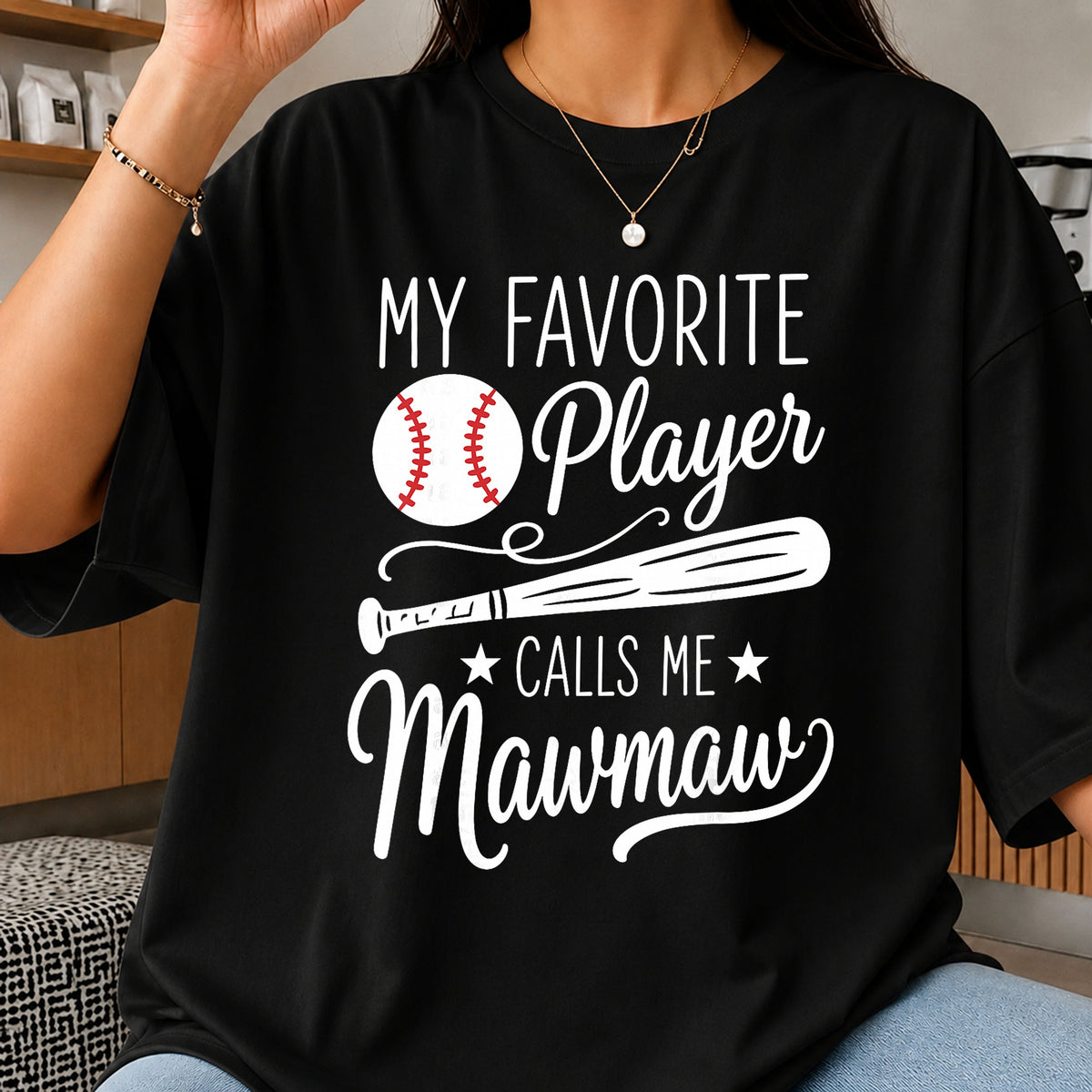 My Favorite Player Calls Me Mawmaw Baseball PNG