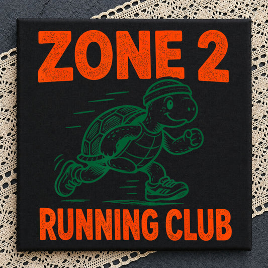 Zone 2 Running Club PNG, Funny Turtle Runner, Marathon PNG