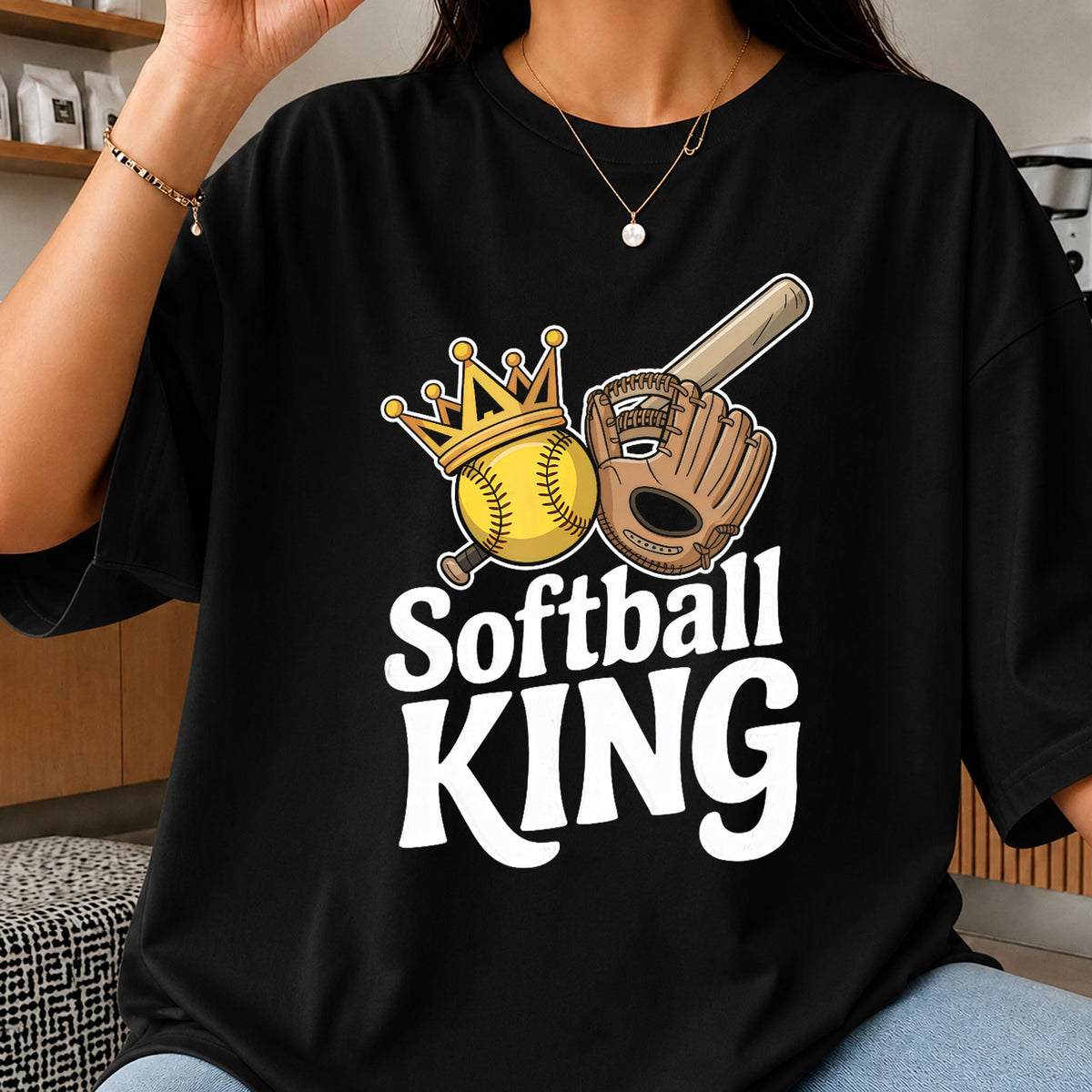 Softball King Crown Glove Bat Sports Clipart PNG
