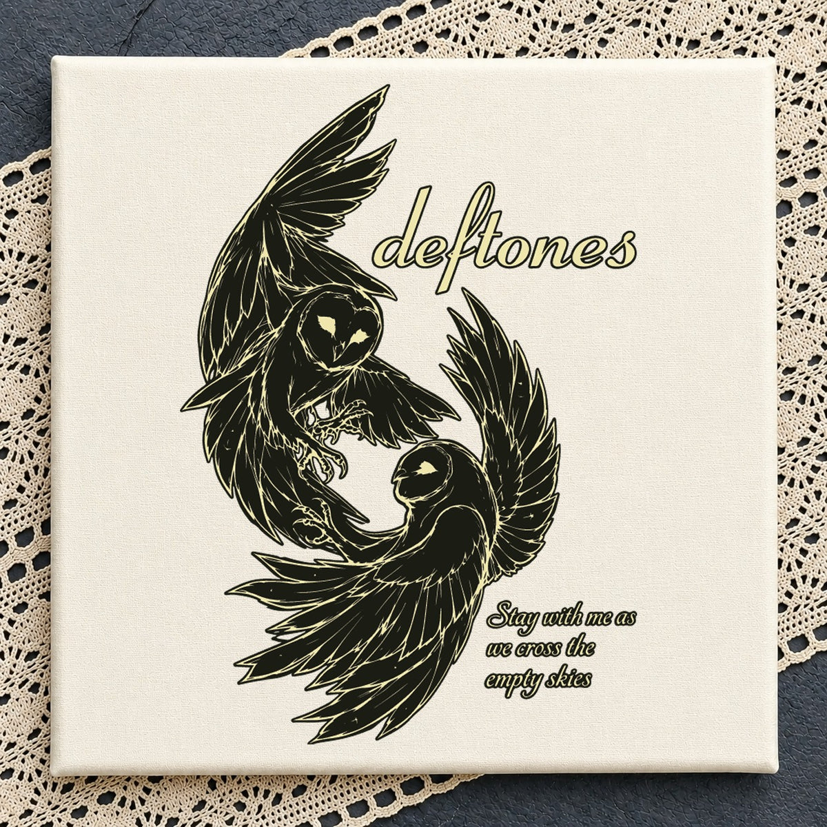 Deftones Dark Owl SVG, Rock Band Cricut Cut File Clipart