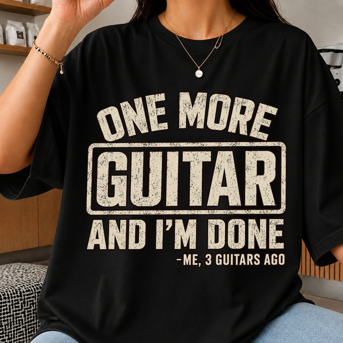 One More Guitar SVG, Funny Musician Vinyl Clipart