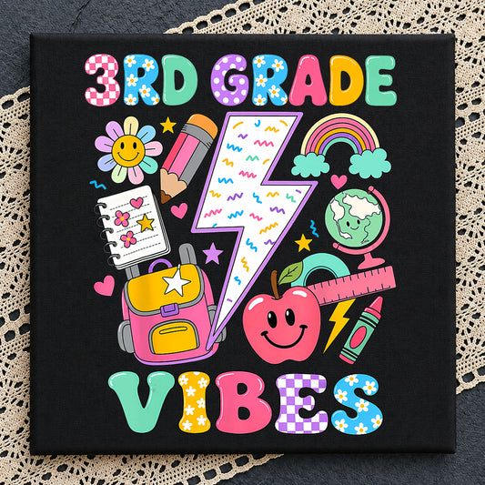 3rd Grade Vibes PNG, Back To School PNG, Teacher PNG