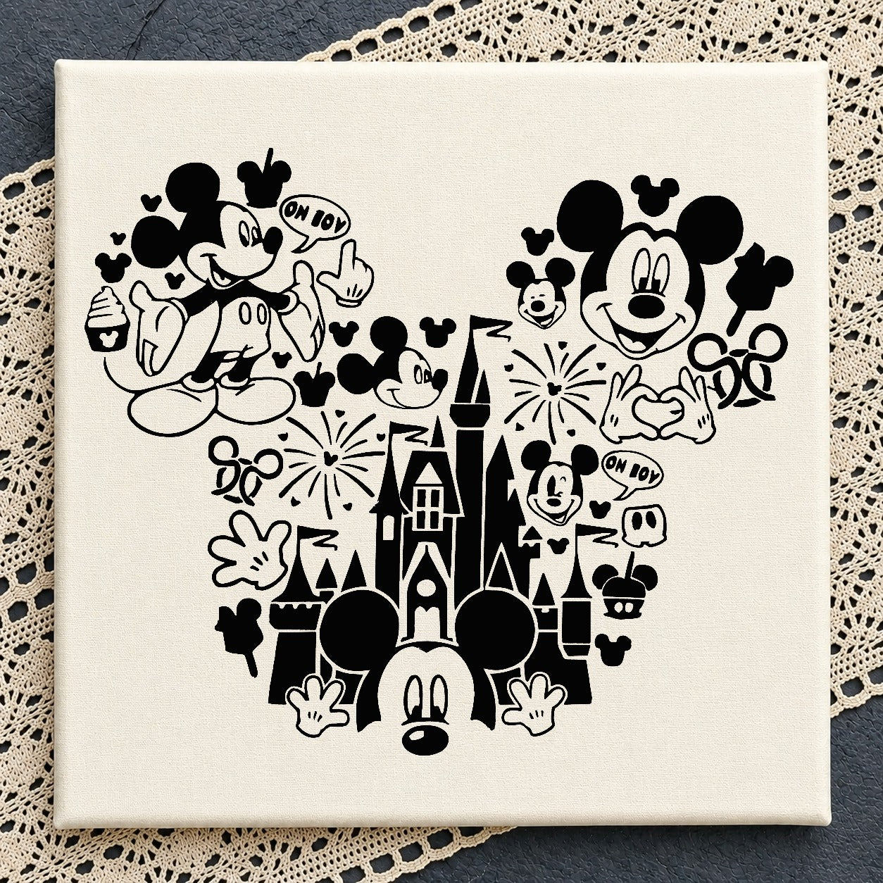 Mickey Mouse Disney Castle SVG, Mickey Head SVG, Disney SVG PNG