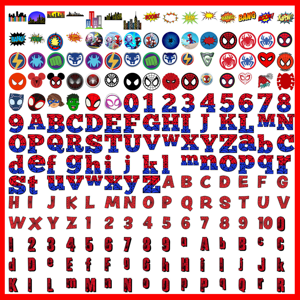 Spidey & Amazing Friends Mega Bundle PNG | SvgBundleHub