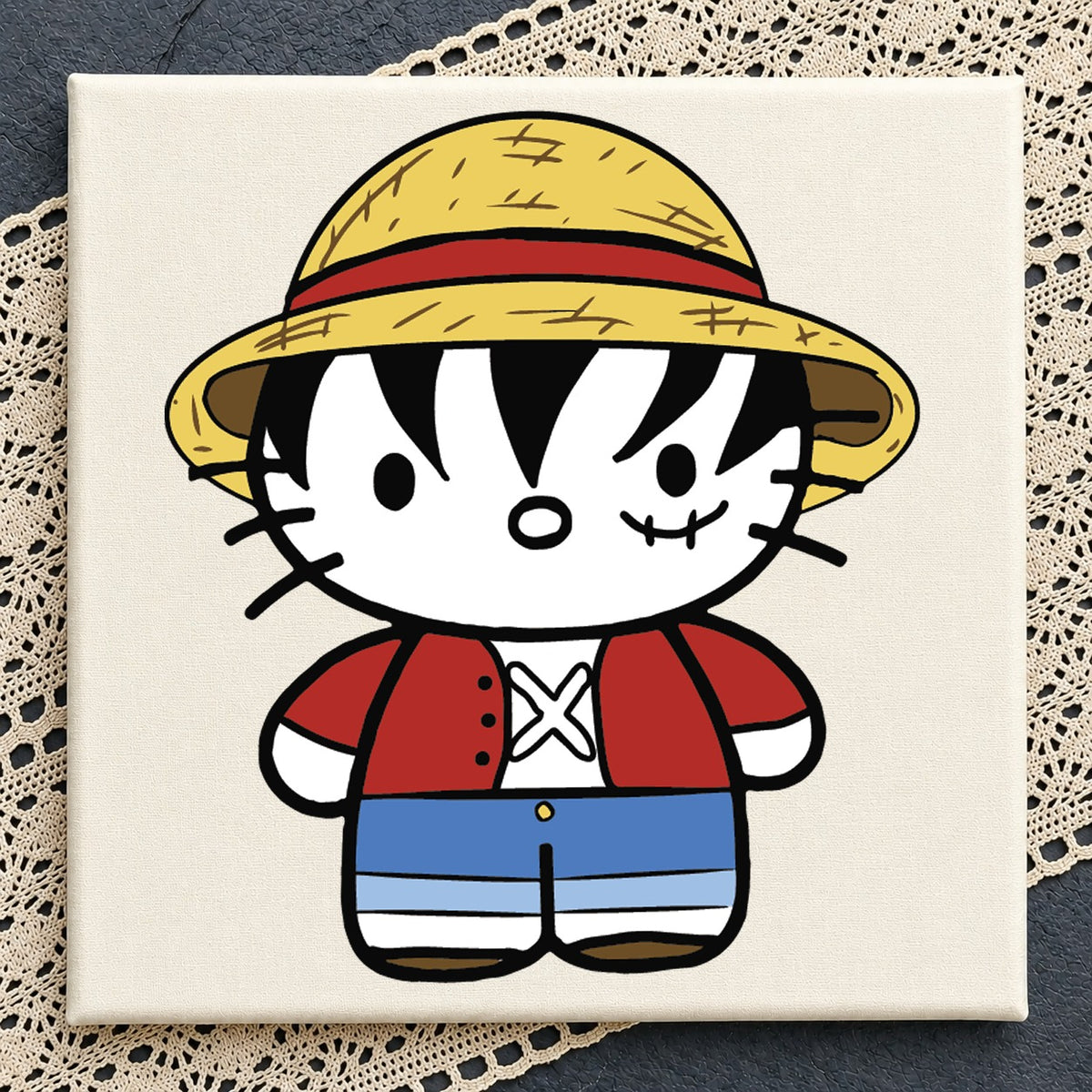 Luffy Straw Hat SVG, Anime Pirate Character Cricut Clipart