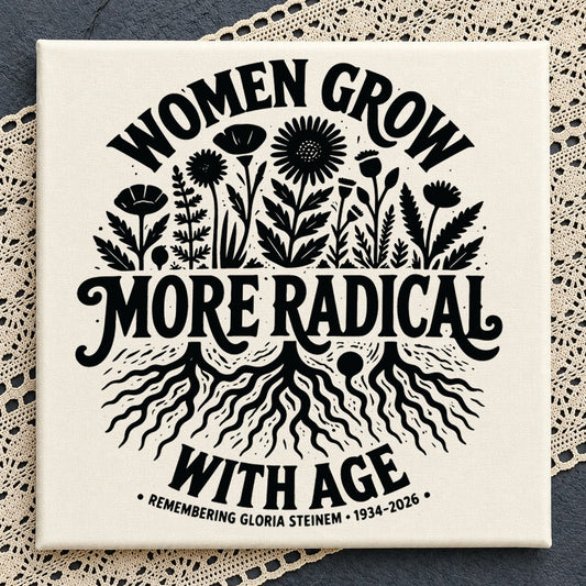 Women Grow More Radical With Age Gloria Steinem Clipart SVG