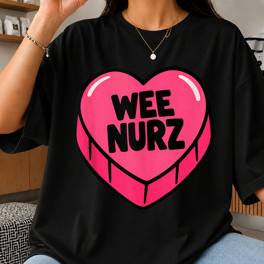 Wee Nurz Candy Heart Drip Valentine Nurse PNG