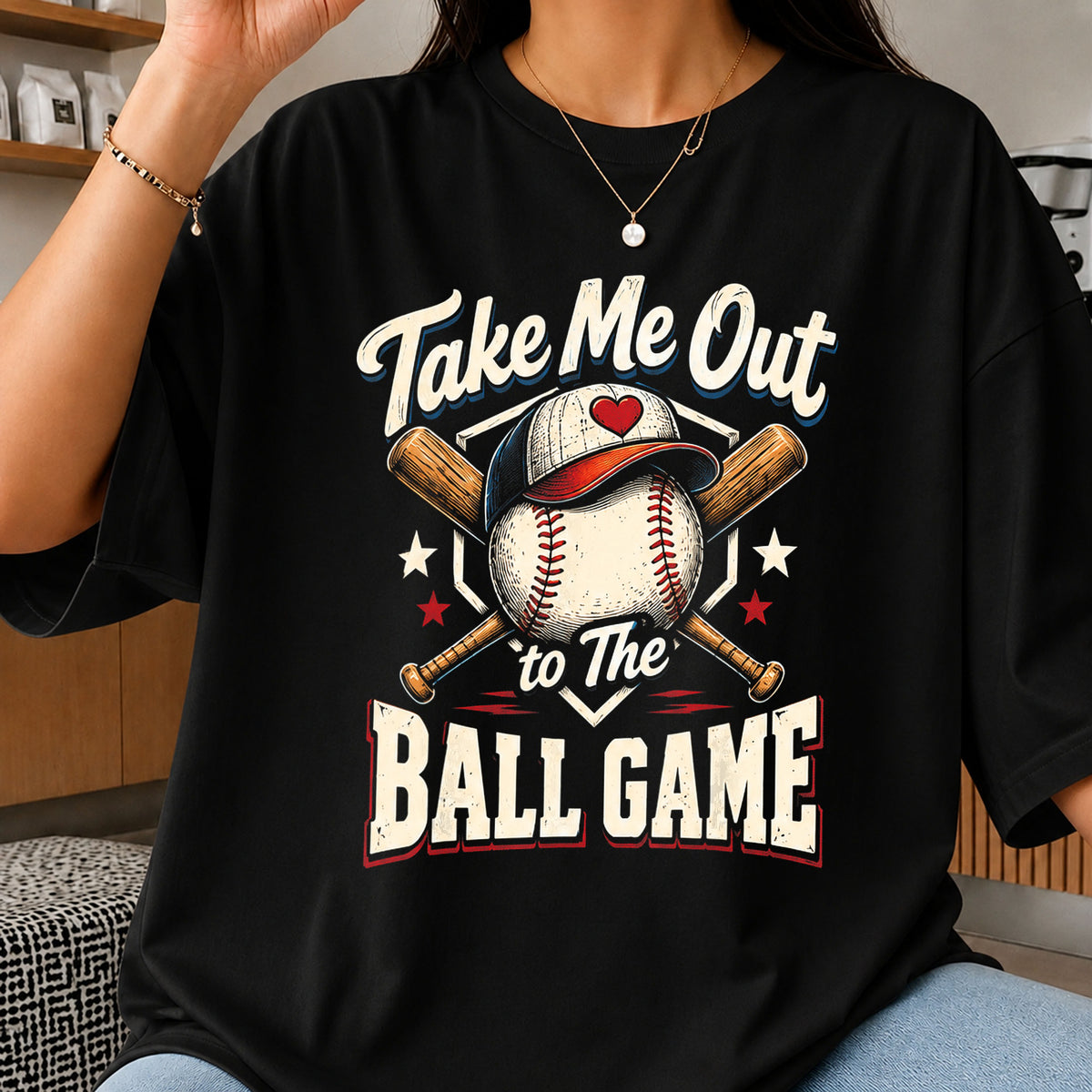 Take Me Out To The Ball Game Vintage Baseball PNG