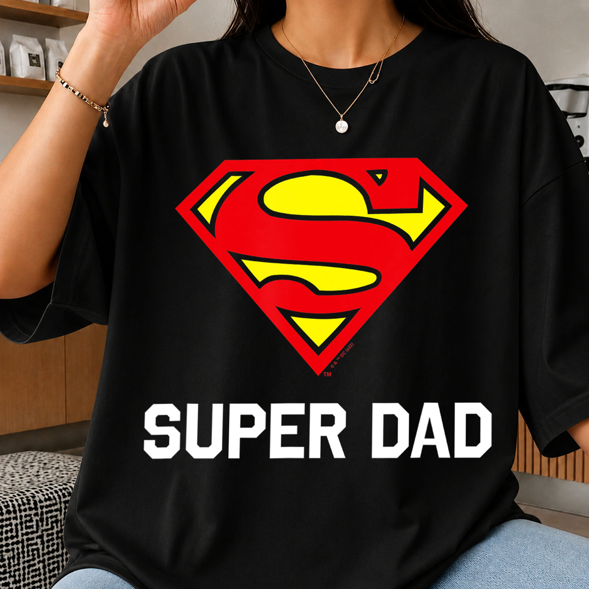 Super Dad Superman Shield Hero Father's Day PNG