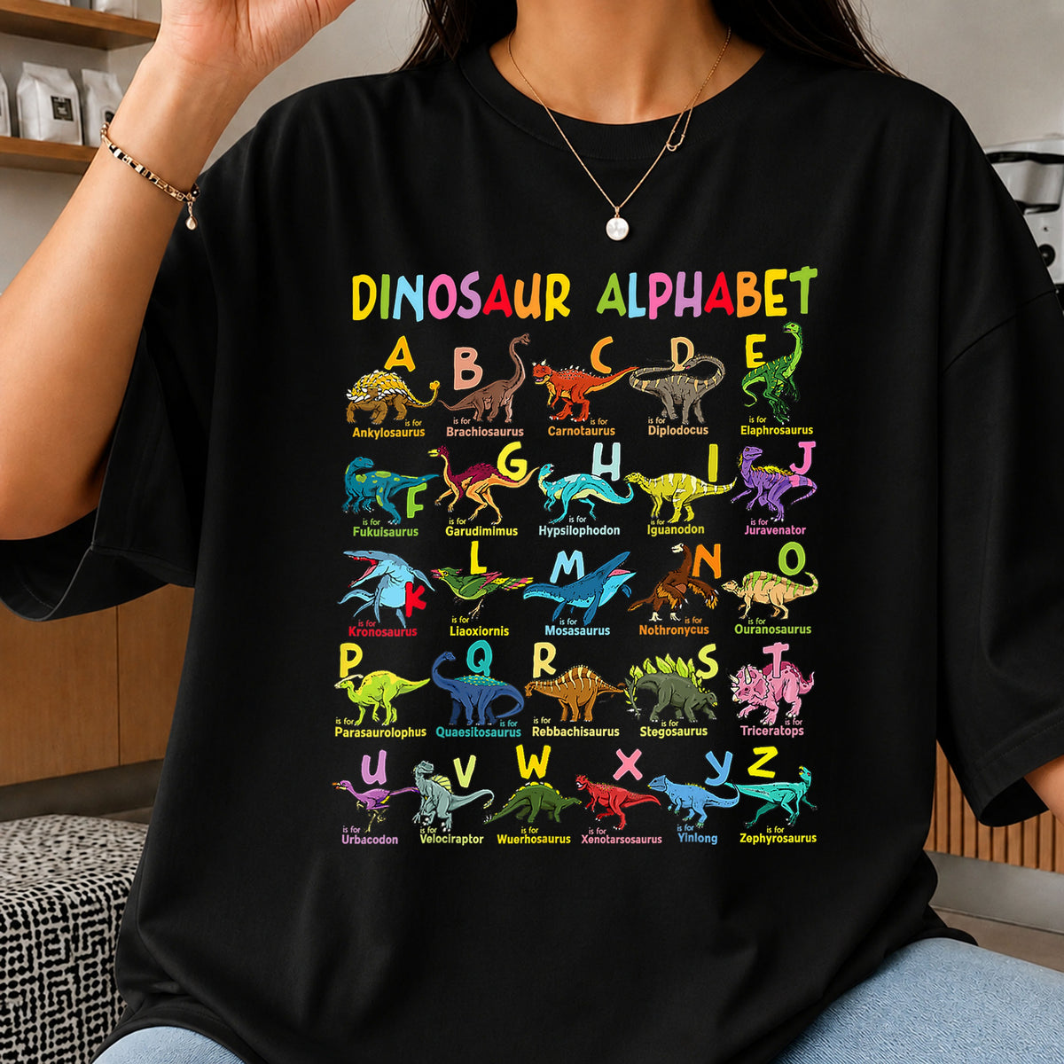 Dinosaur Alphabet A To Z Educational Kids Chart PNG