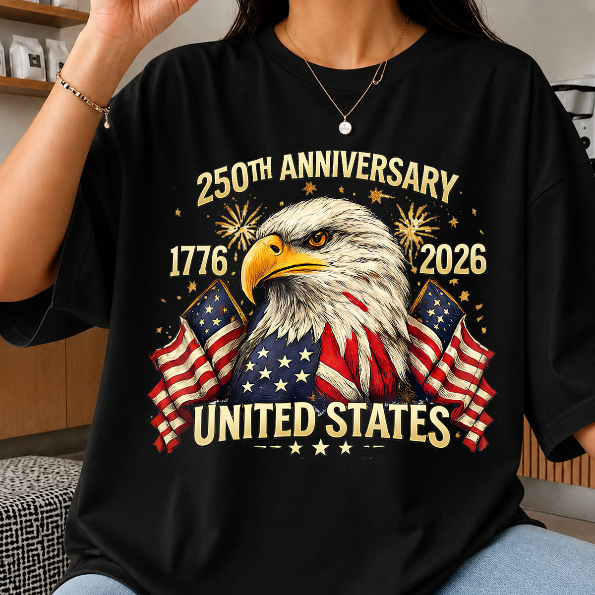 USA 250th Anniversary Bald Eagle 1776 2026 PNG