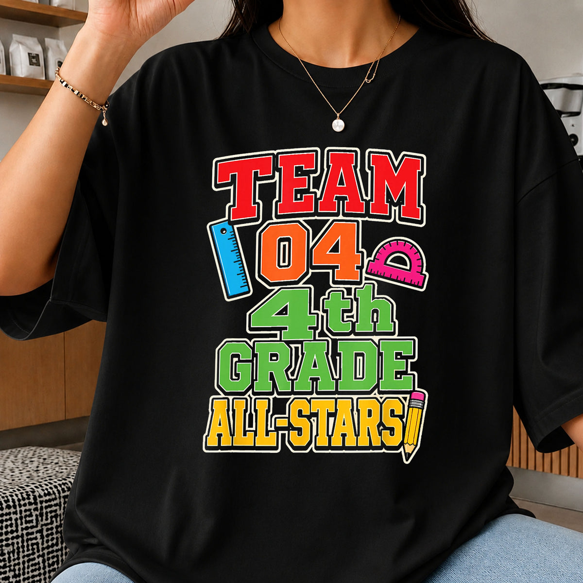 Team 04 4th Grade All-Stars SVG, School Clipart Design