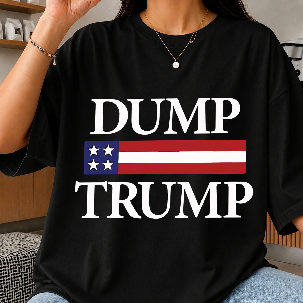 Dump Trump SVG, Anti Political American Flag Clipart