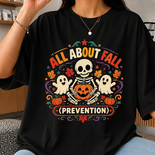 All About Fall Prevention Skeleton Ghost Pumpkin PNG