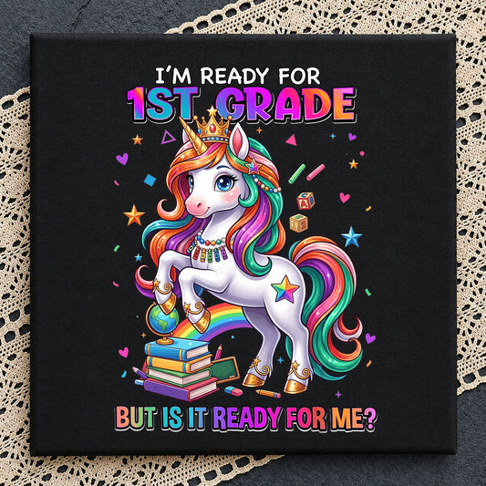 Unicorn 1st Grade PNG, Back To School PNG, First Grade PNG