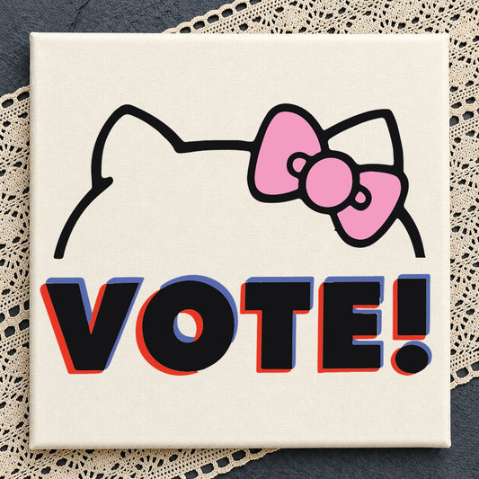 Hello Kitty Vote SVG, Political Election Cricut Cut File