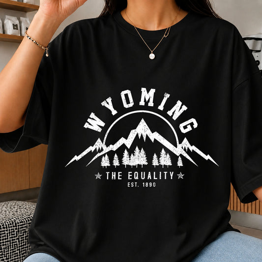 Wyoming The Equality State Est 1890 Mountain PNG