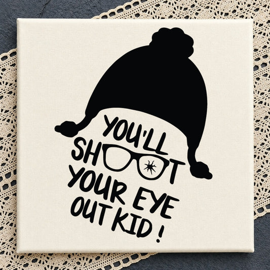 You'll Shoot Your Eye Out Kid SVG, Christmas Cricut Clipart