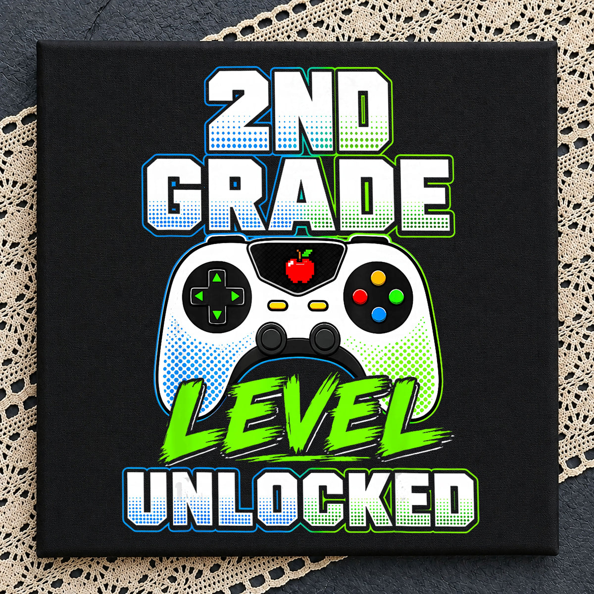2nd Grade Level Unlocked Gamer PNG, School Shirt PNG, Boy PNG