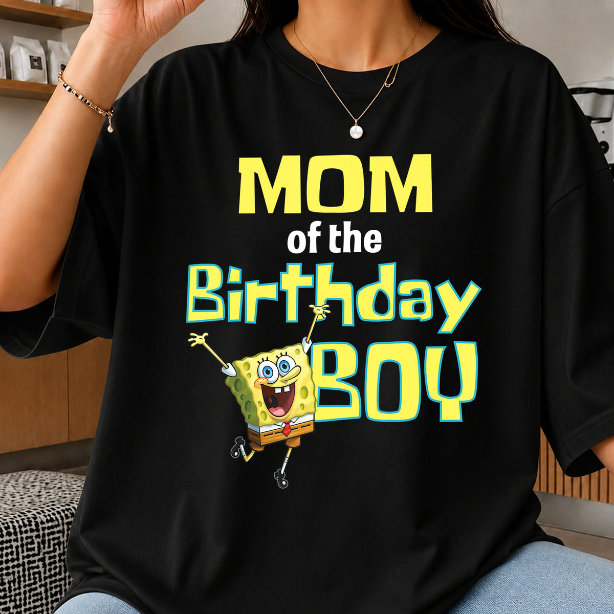 SpongeBob Mom Of The Birthday Boy Jumping Clipart PNG