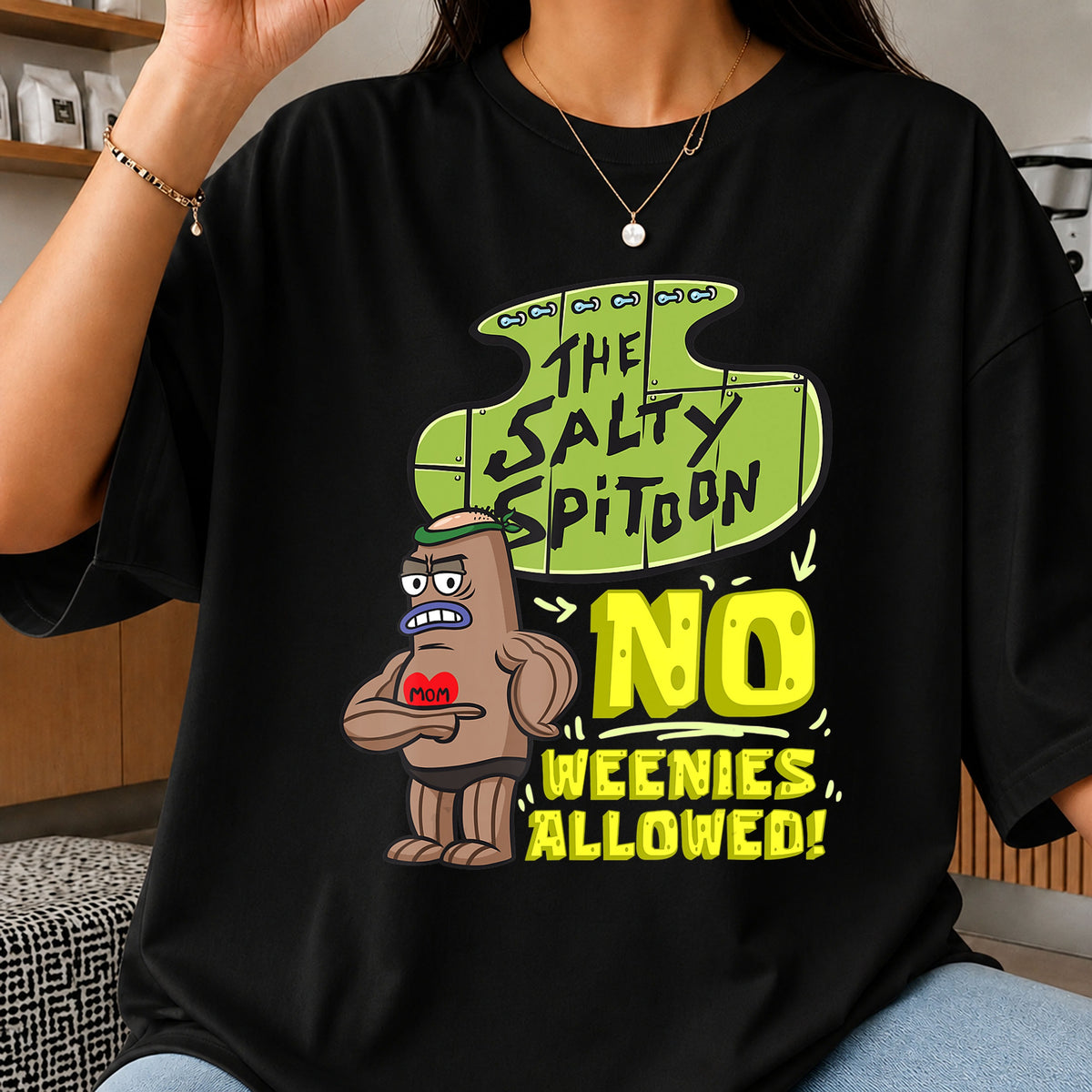The Salty Spitoon No Weenies Allowed Spongebob PNG