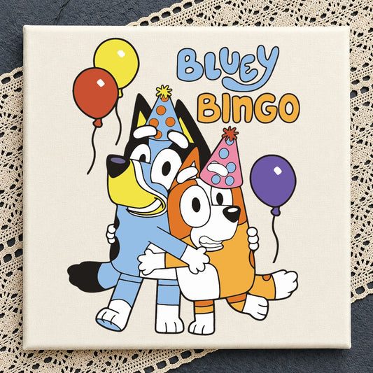 Bluey And Bingo Birthday Party Balloons Clipart SVG