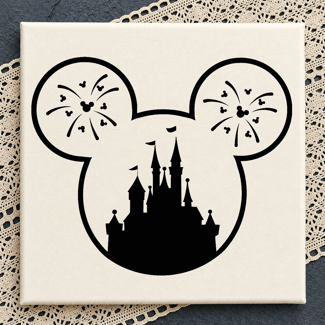 Mickey Mouse Castle Fireworks SVG, Disney Castle SVG PNG, Magic Kingdom SVG