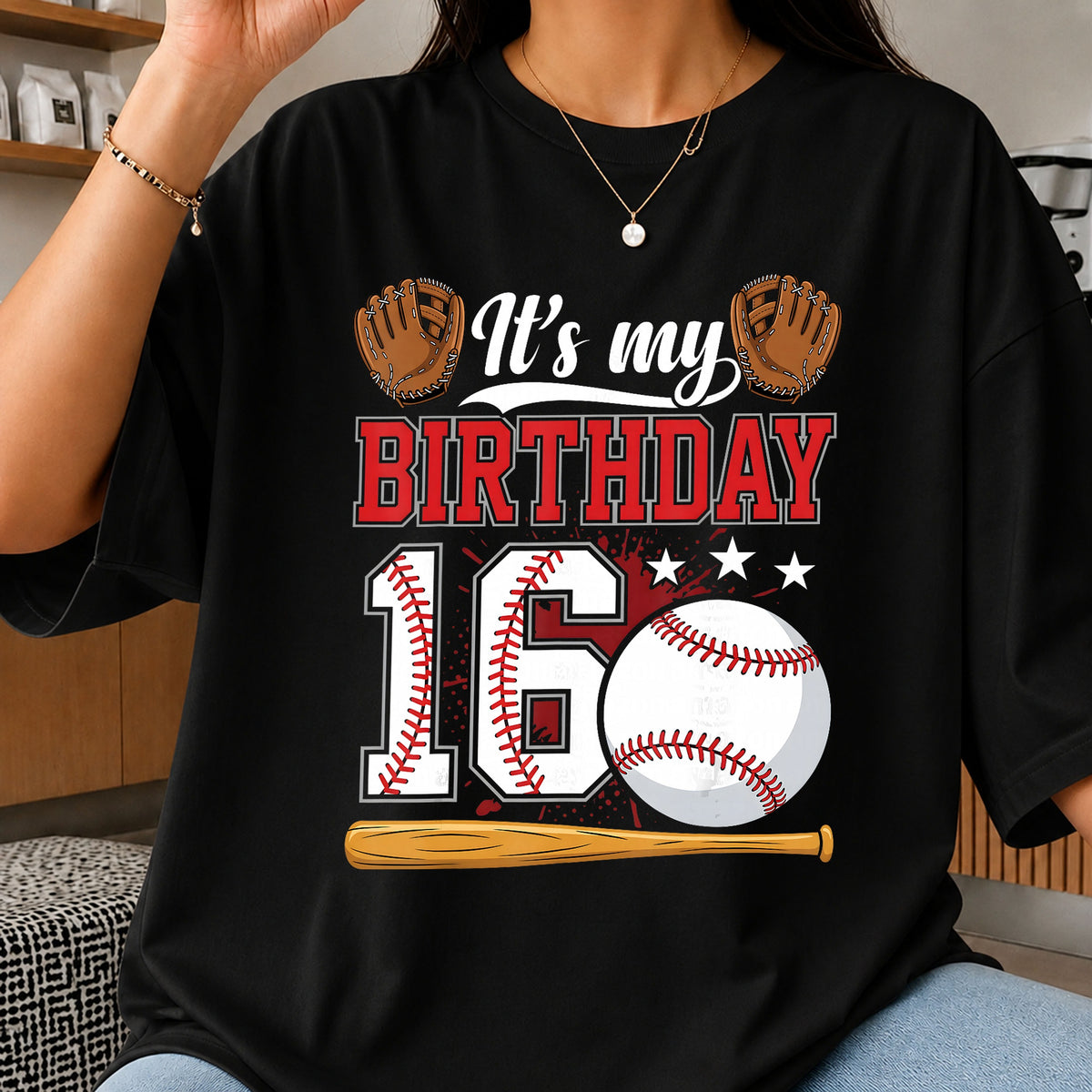 It's My Birthday 16 Baseball PNG, Cute Craft Clipart v4