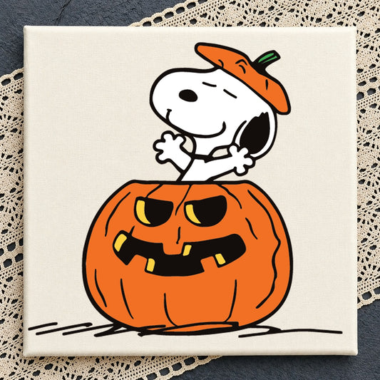 Snoopy Halloween Pumpkin Jack-O-Lantern Cricut Clipart SVG