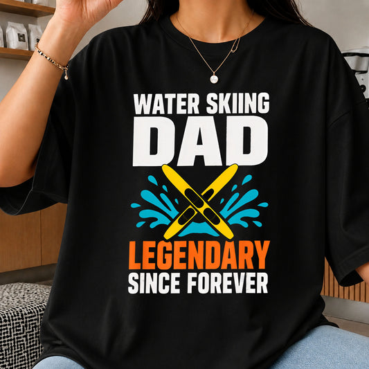 Water Skiing Dad Legendary Since Forever Clipart SVG