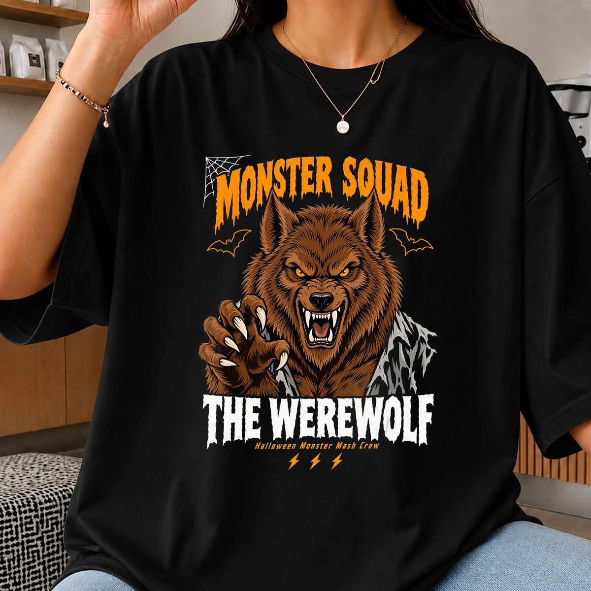 Monster Squad Werewolf Halloween Horror Crew PNG