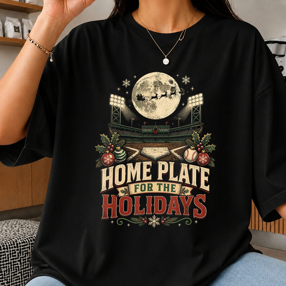 Home Plate For The Holidays Baseball Christmas PNG
