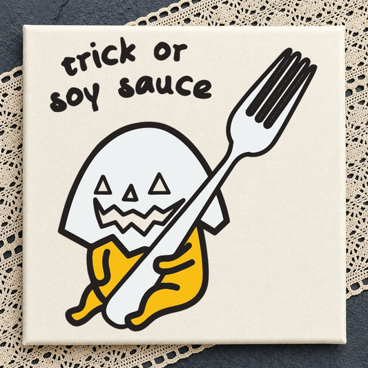 Trick Or Soy Sauce Halloween Ghost SVG, Craft File Design