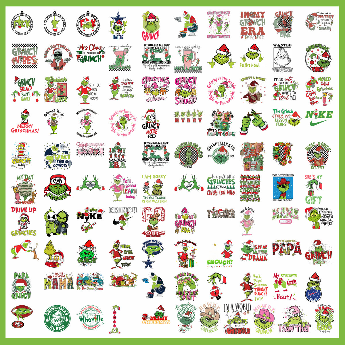 Grinch Christmas Bundle SVG| SvgBundleHub