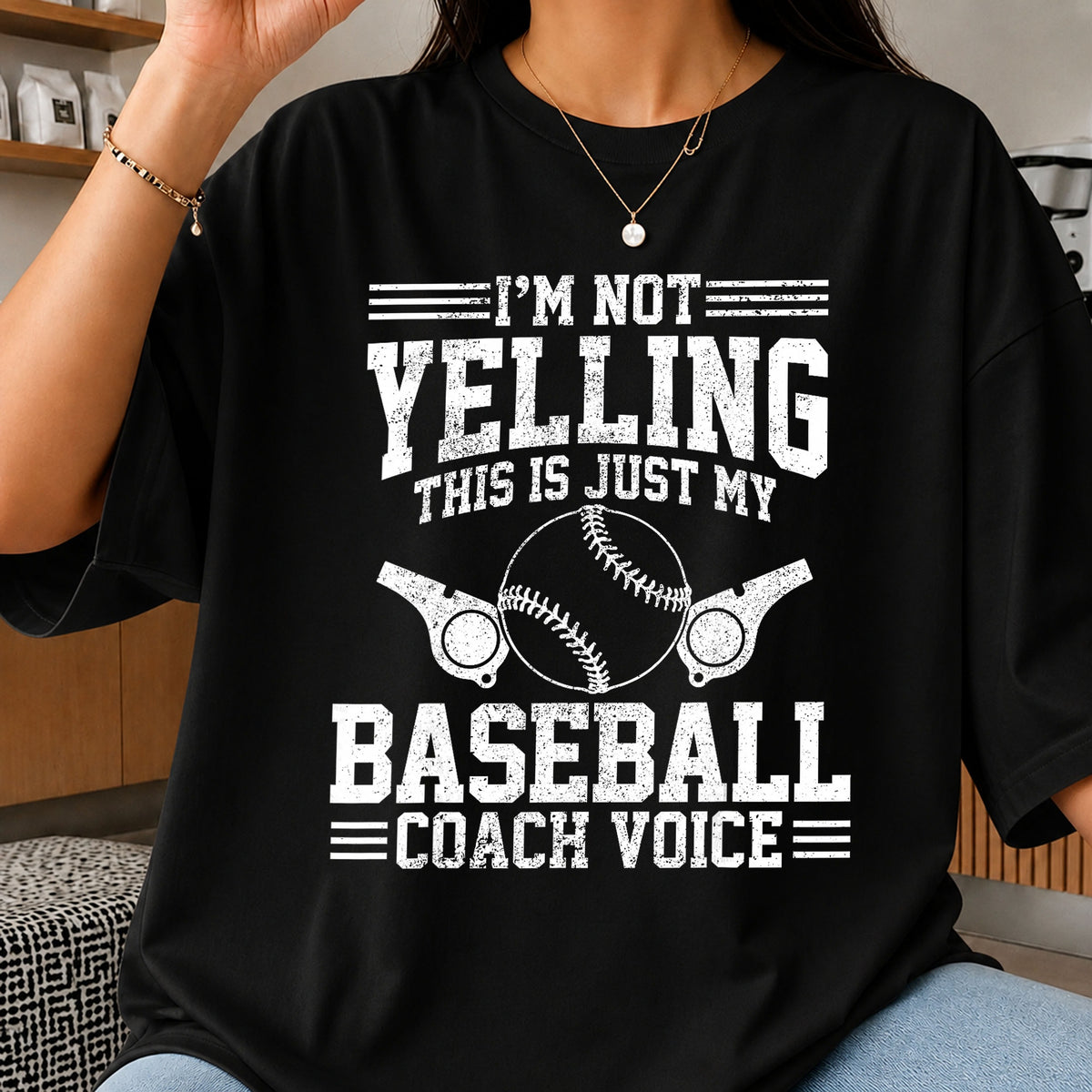 Funny Baseball Coach Voice Whistle Distressed PNG