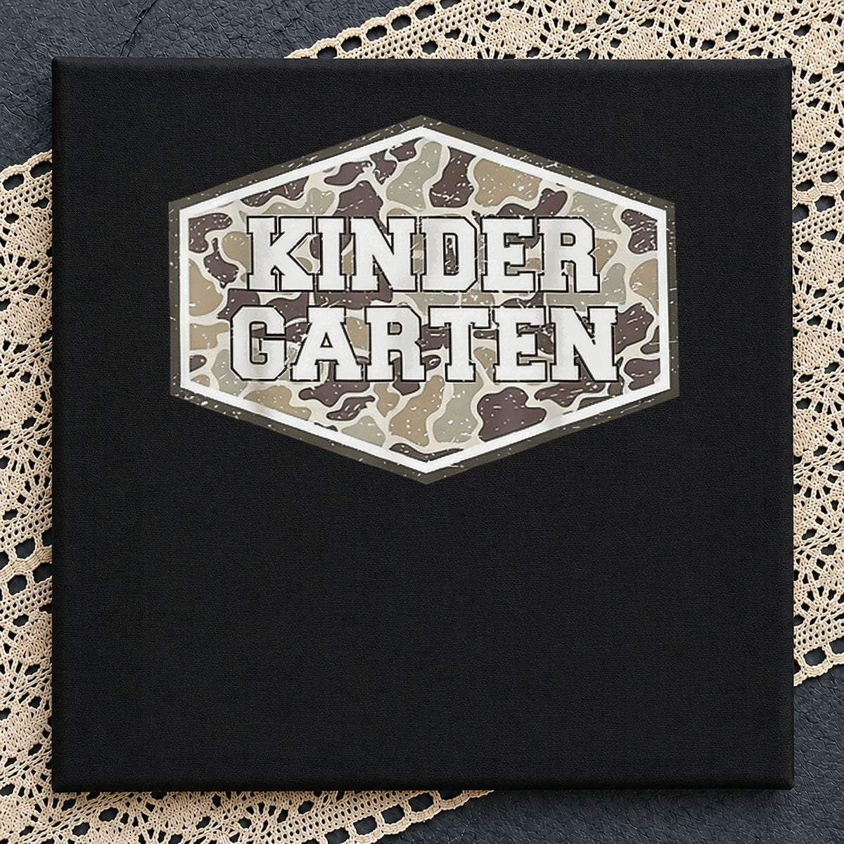 Kindergarten Camo PNG, Back To School PNG, Camo Badge PNG
