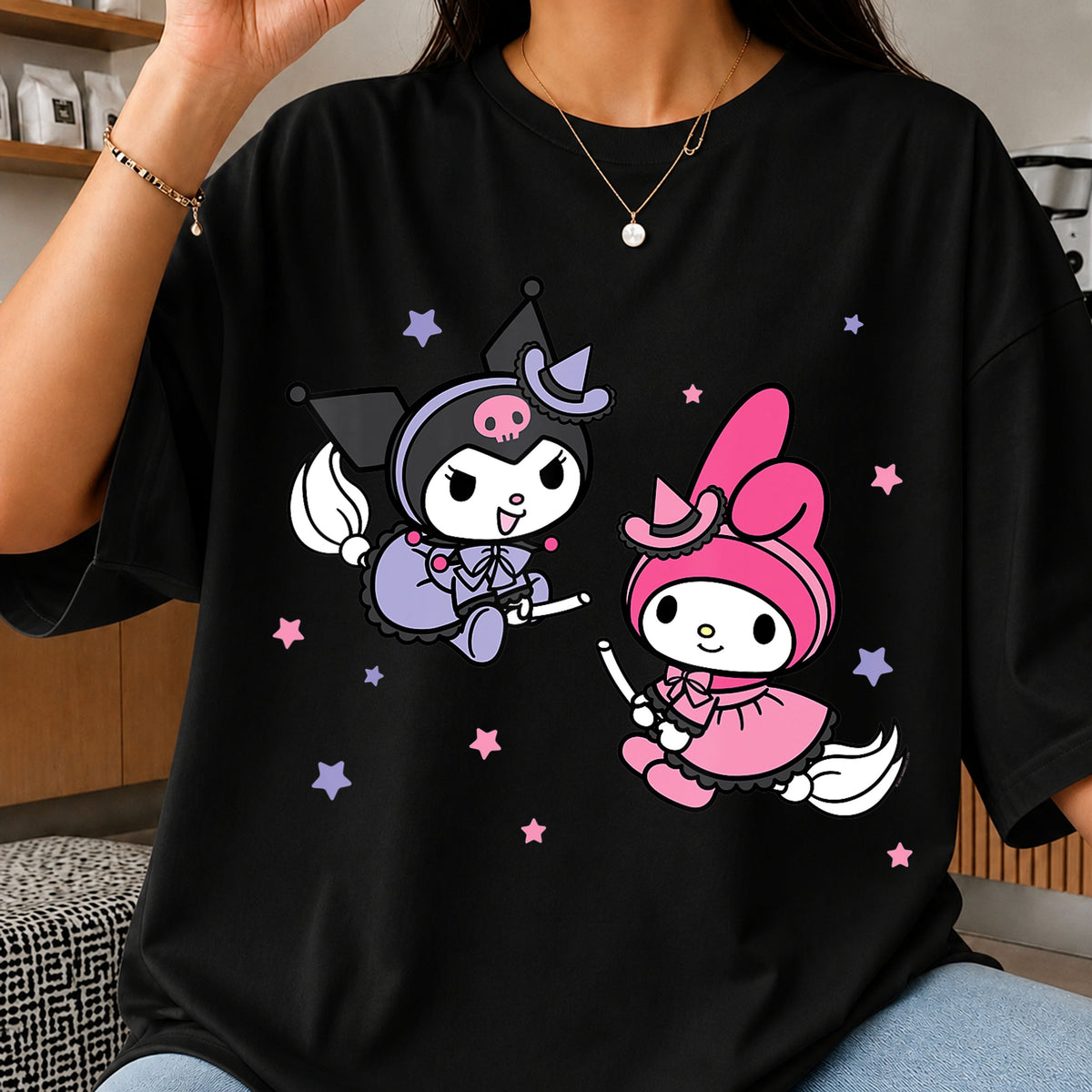 Kuromi My Melody Halloween Witch Broomstick Sanrio PNG