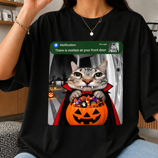 Vampire Cat Motion At Your Front Door Halloween PNG