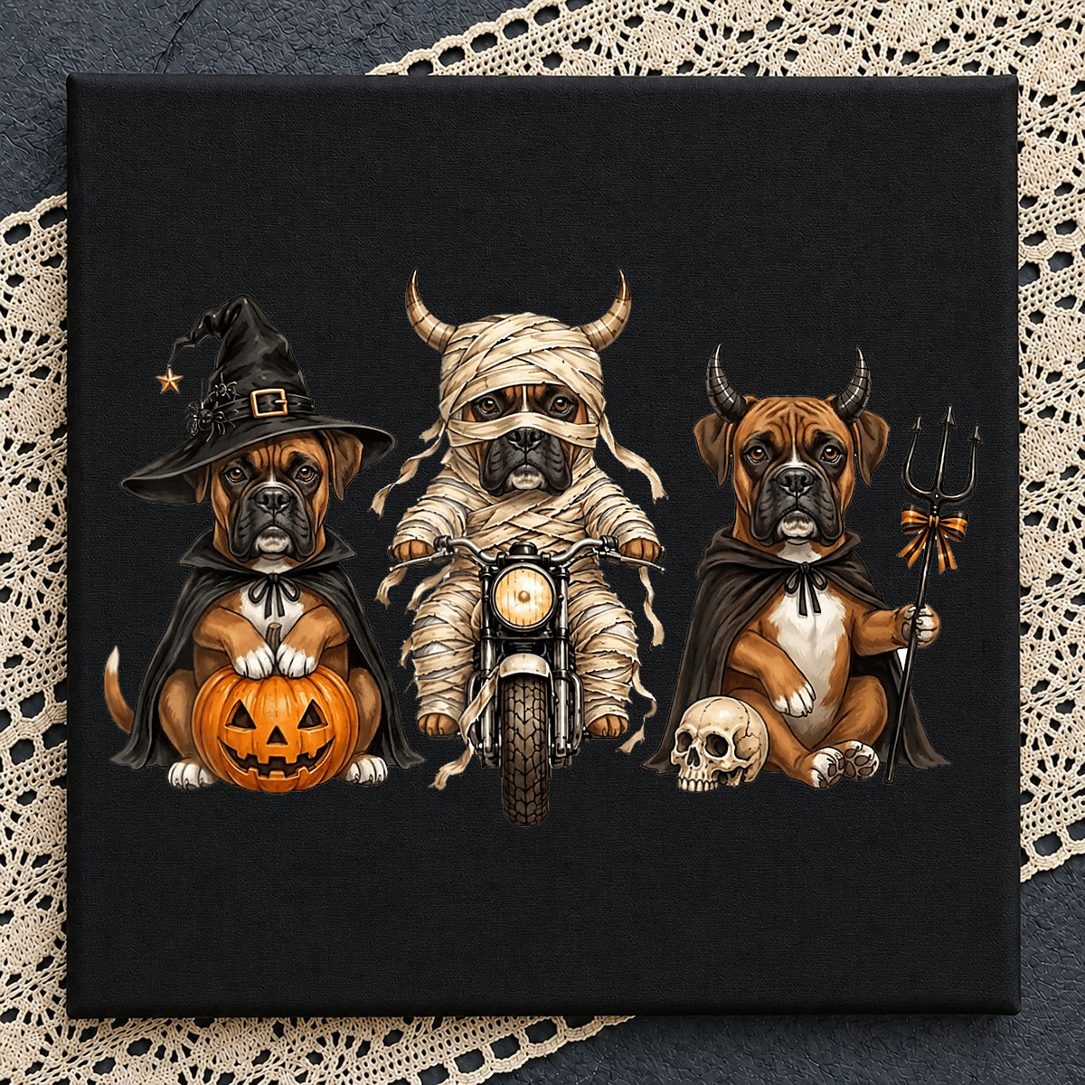 Halloween Boxer Dog PNG Bundle, Spooky Dog Clipart, Halloween PNG